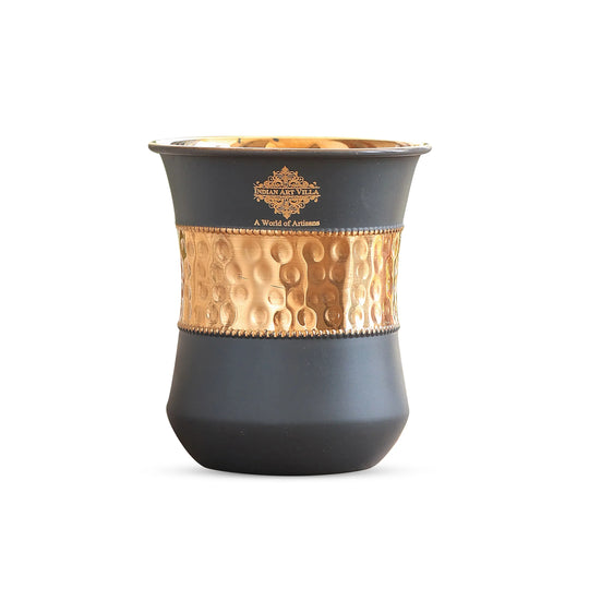 Hammered copper tumbler premium handcrafted style