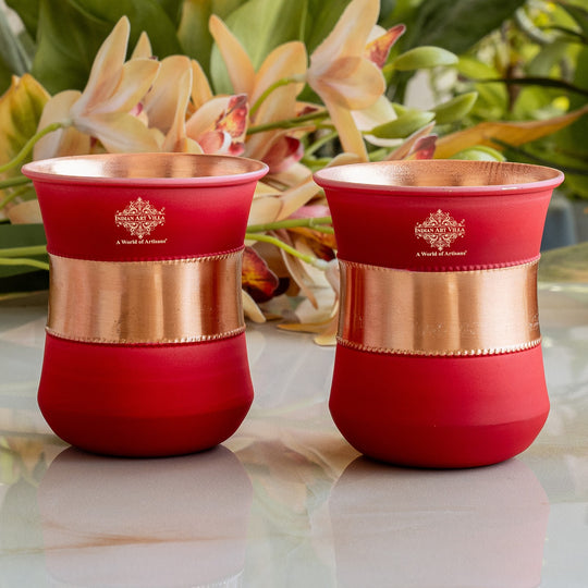 Pure Copper Half Silk Finish Glass – 300 ML
