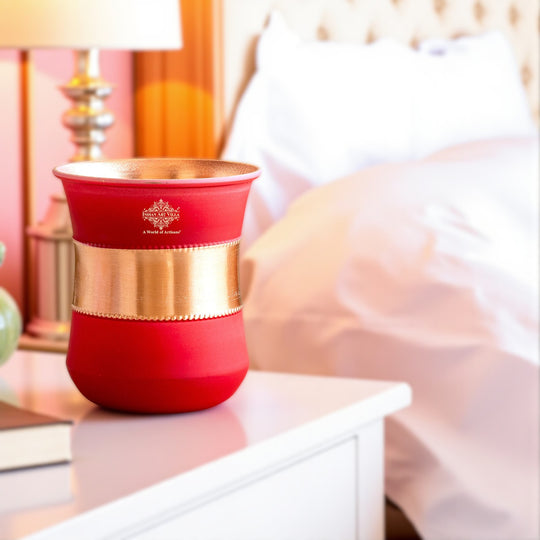 Pure Copper Half Silk Finish Glass – 300 ML