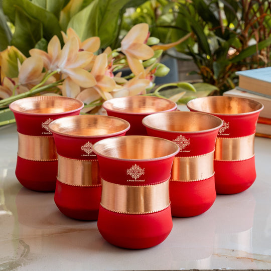 Pure Copper Half Silk Finish Glass – 300 ML