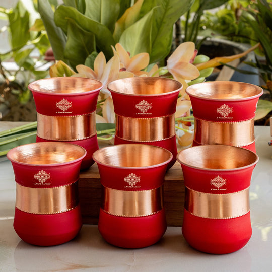 Pure Copper Half Silk Finish Glass – 300 ML