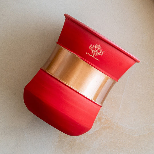 Copper water tumbler handcrafted premium style