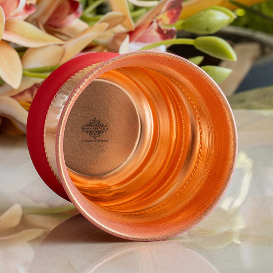 Pure Copper Half Silk Finish Glass – 300 ML