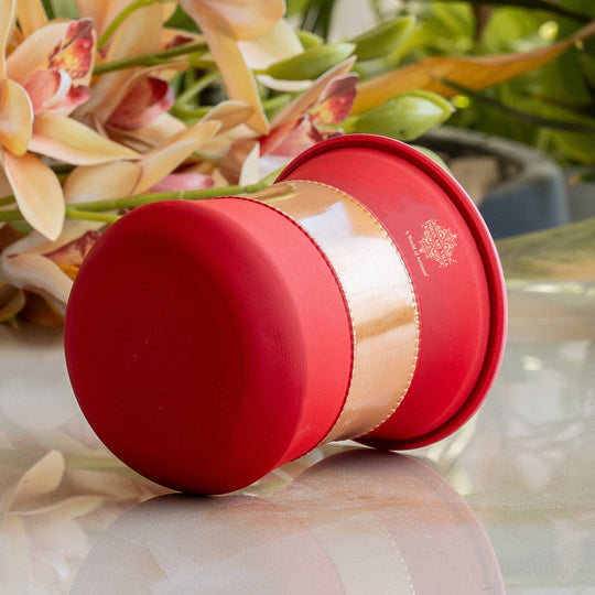 Pure Copper Half Silk Finish Glass – 300 ML