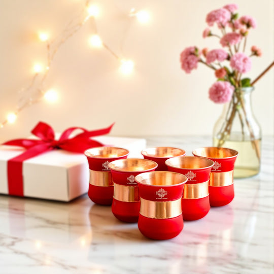 Pure Copper Half Silk Finish Glass – 300 ML