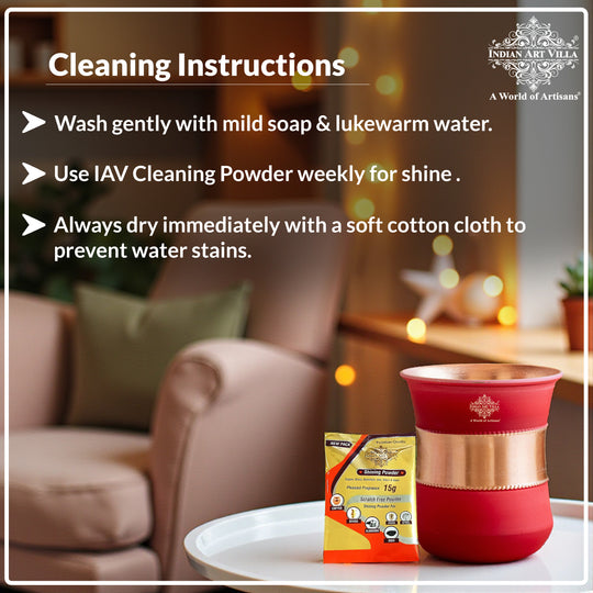 Pure Copper Half Silk Finish Glass – 300 ML