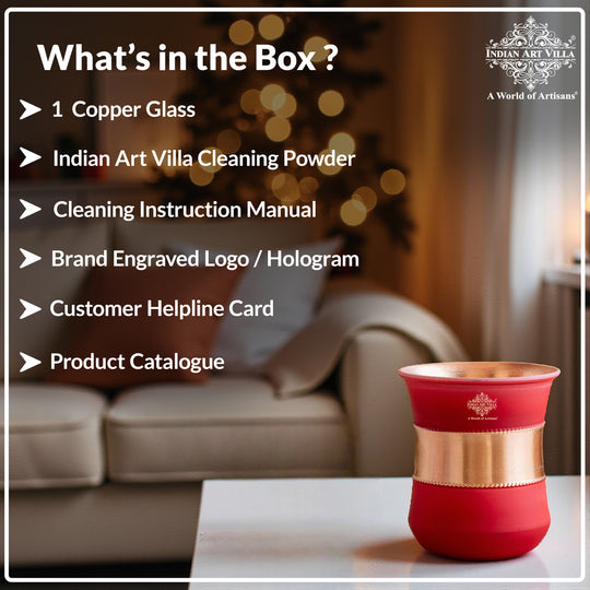 Handmade copper glass for wellness hydration use