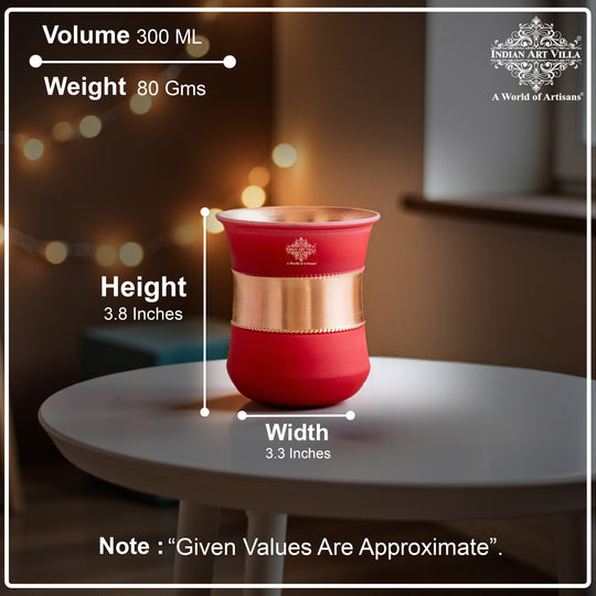 Pure Copper Half Silk Finish Glass – 300 ML