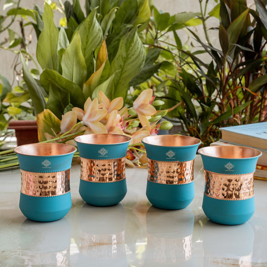 Pure Copper Half Silk Finish Glass – 300 ML