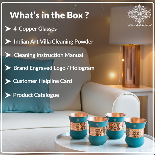 Pure Copper Half Silk Finish Glass – 300 ML