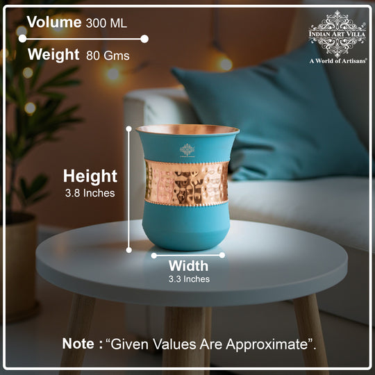 Pure Copper Half Silk Finish Glass – 300 ML