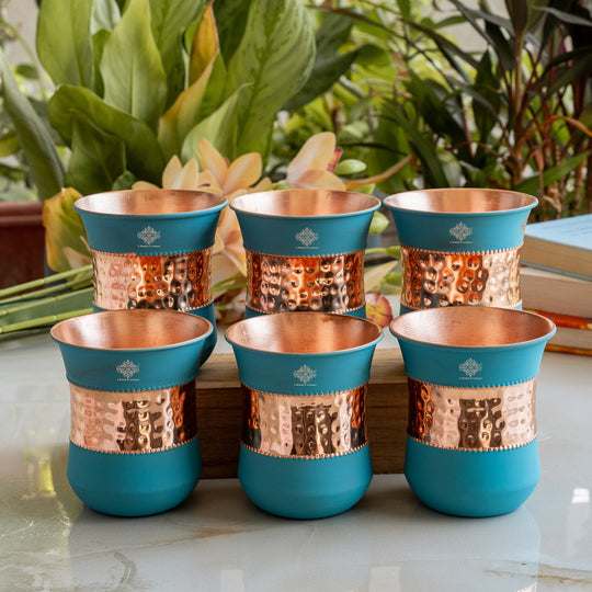 Pure Copper Half Silk Finish Glass – 300 ML