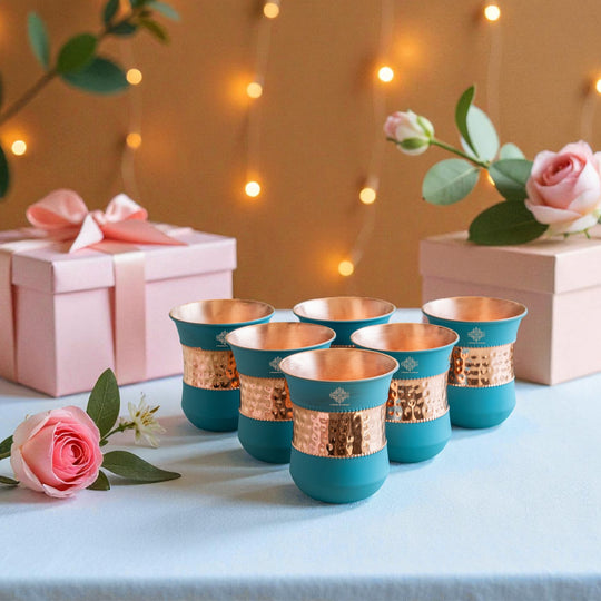 Pure Copper Half Silk Finish Glass – 300 ML