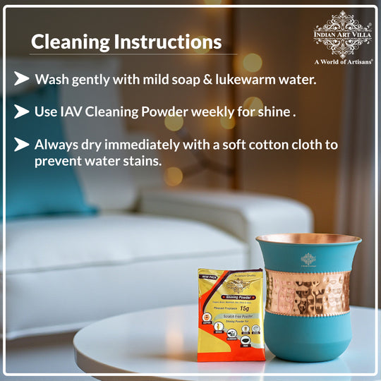 Pure Copper Half Silk Finish Glass – 300 ML