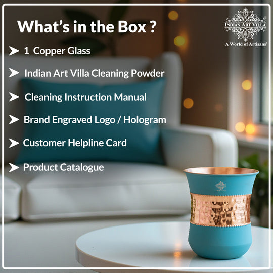 Pure Copper Half Silk Finish Glass – 300 ML