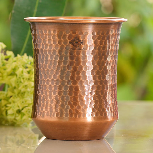 Pure Copper Hammered & Smooth Design Glass