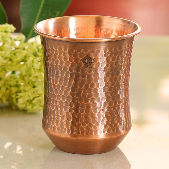 Pure Copper Hammered & Smooth Design Glass