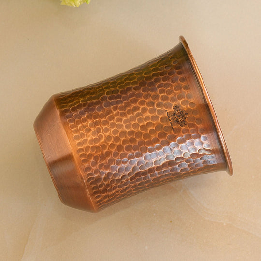 Pure Copper Hammered & Smooth Design Glass