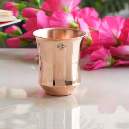 Artisan copper glass for kitchen drinking use