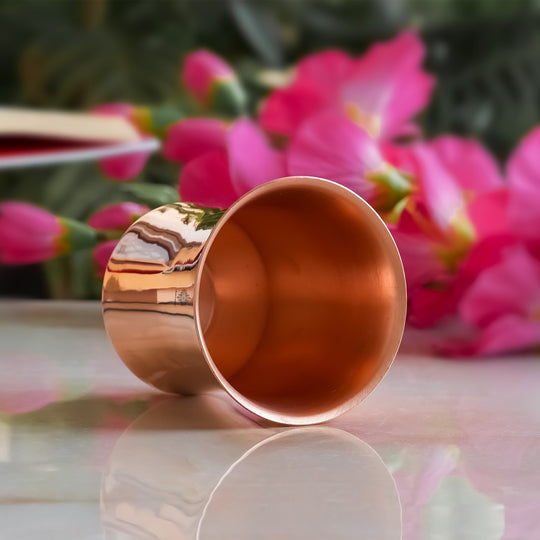 Handmade copper drinking vessel for daily wellness