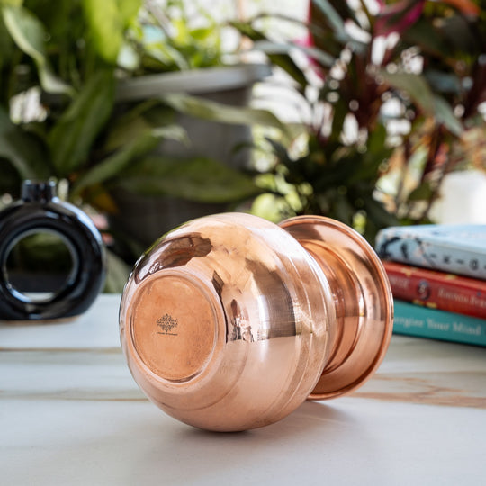 Copper Kalash / lota | Luxury Design Shine Finish | Pujan Purpose