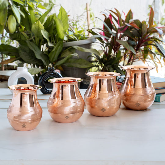 Copper Kalash / lota | Luxury Design Shine Finish | Pujan Purpose
