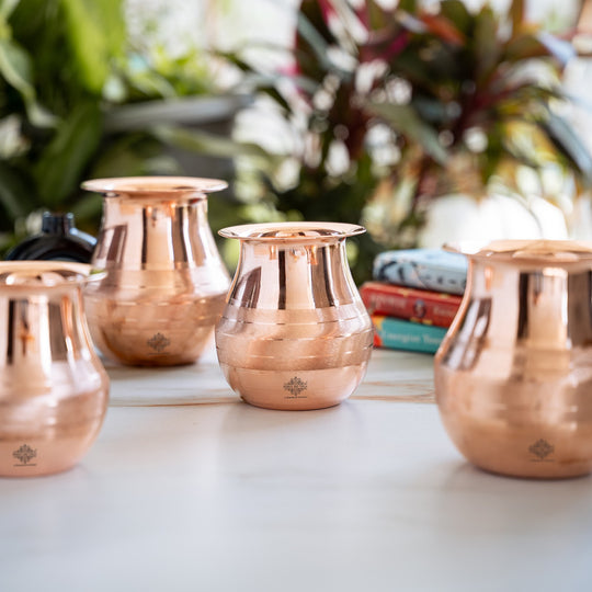 Copper Kalash / lota | Luxury Design Shine Finish | Pujan Purpose