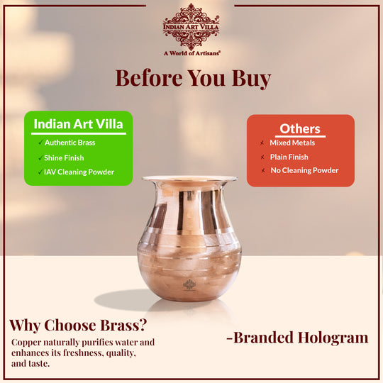 Copper Kalash / lota | Luxury Design Shine Finish | Pujan Purpose