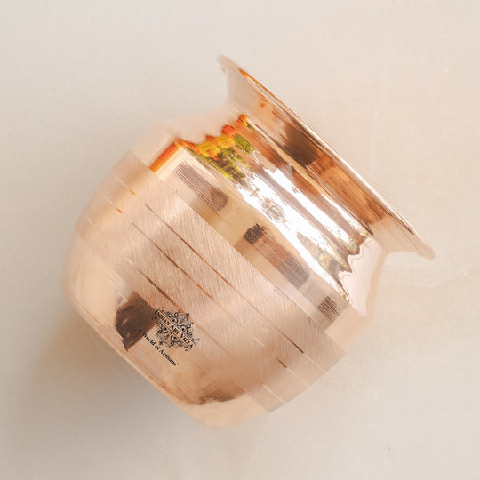 Pure Copper Copper Kalash / lota | Luxury Design | Shine Finish | Pujan Purpose