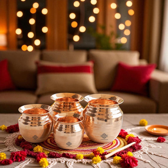 Pure Copper Copper Kalash / lota | Luxury Design | Shine Finish | Pujan Purpose