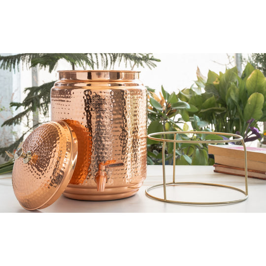 Green 5 litre copper matka size chart – height and diameter – 5 ltr copper pot