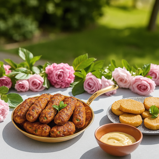 Steel Copper Serving Hammered Tawa Platter With Brass Handle, Home Hotel Rtaurant