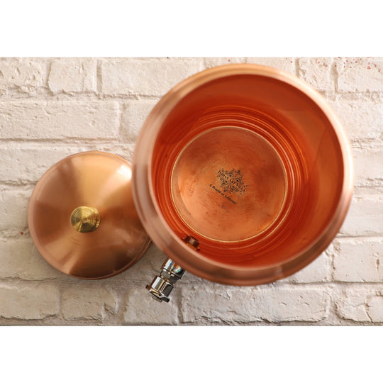 5 litre black copper matka with tap and stand assembled height – 5 ltr copper pot with stand