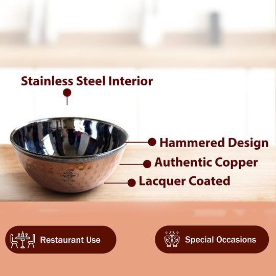 Steel Copper Multipurpose Bowl