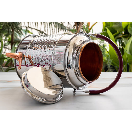Steel Copper Water Pot with Tap & Handle -7000 ML