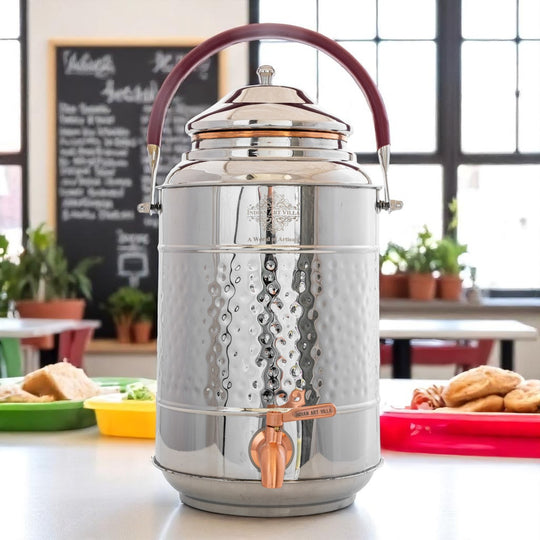 Steel Copper Water Pot with Tap & Handle -7000 ML