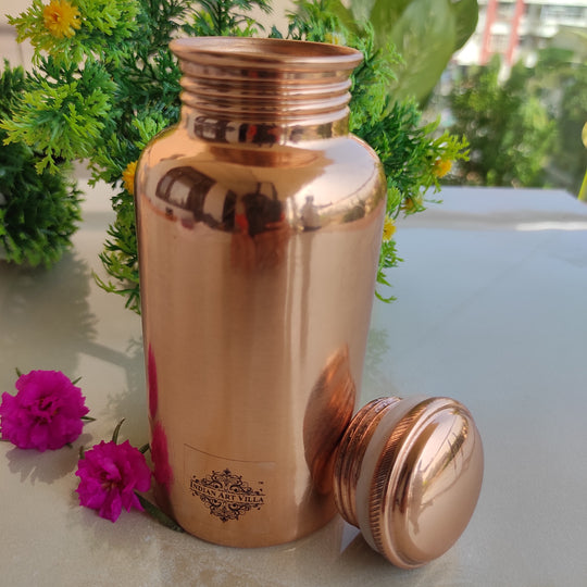 Pure Copper Bottle for Everyday Hydration - Easy to Carry