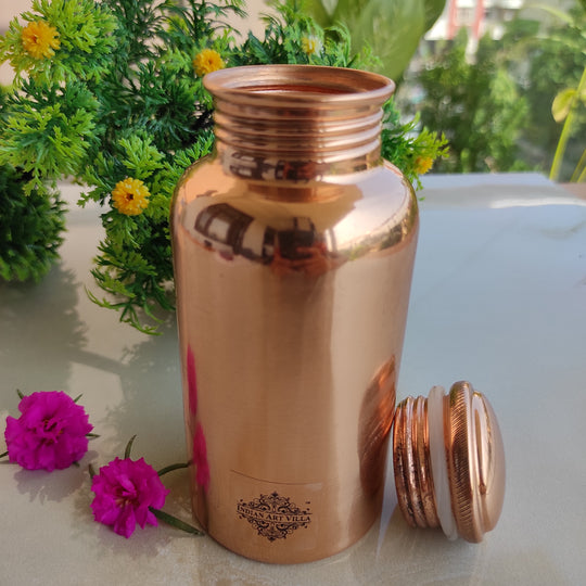 Pure Copper Bottle for Everyday Hydration - Easy to Carry