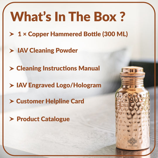 Pure Copper Bottle for Everyday Hydration - Easy to Carry