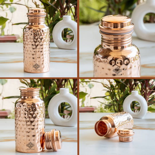 Pure Copper Bottle for Everyday Hydration - Easy to Carry