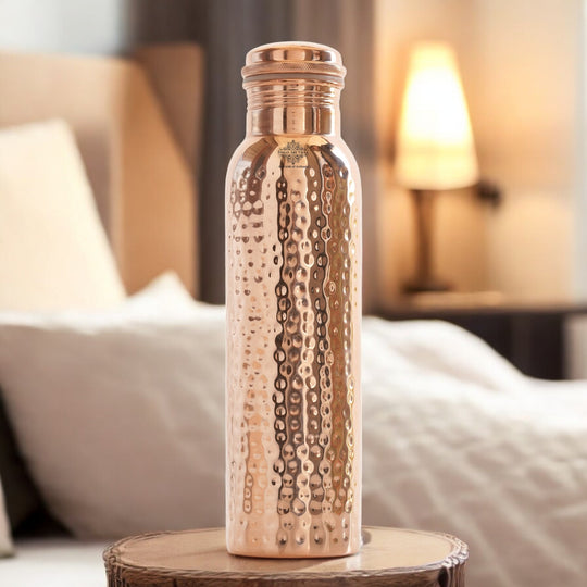 Pure copper drinking bottle for everyday water consumption