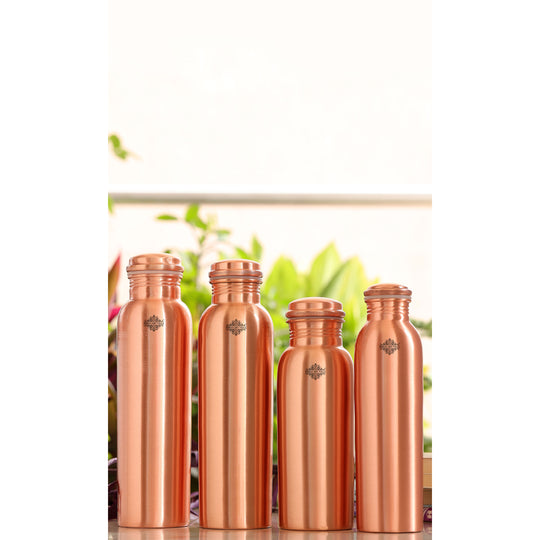 Pure Copper Bottle for Everyday Hydration - Easy to Carry
