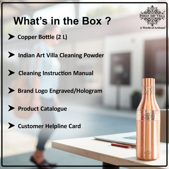 Copper Drinkware Bottle with Champagne Style and Lacquer Coating