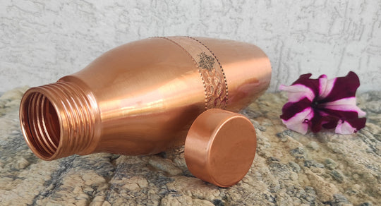 Copper Drinkware Bottle with Champagne Style and Lacquer Coating