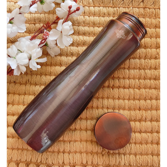 Pure Copper Lacquer Coated Curve Design Water Bottle