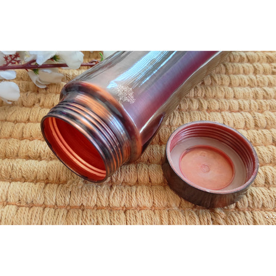 Pure Copper Lacquer Coated Curve Design Water Bottle