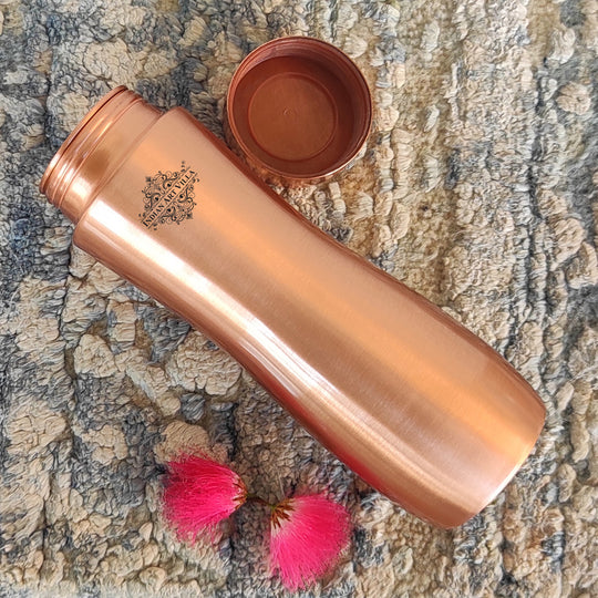 Pure Copper Lacquer Coated Curve Design Water Bottle
