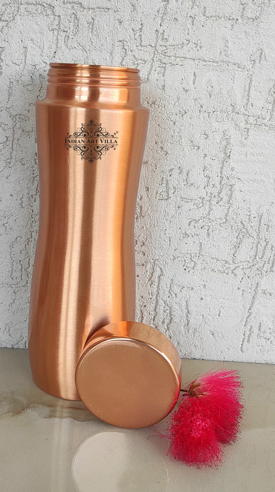 Pure Copper Lacquer Coated Curve Design Water Bottle