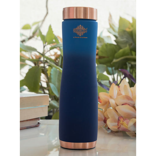 Pure Copper Water Bottle With Ombre Silk Finish Design – 900ml