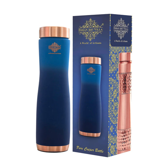 Pure Copper Water Bottle With Ombre Silk Finish Design – 900ml